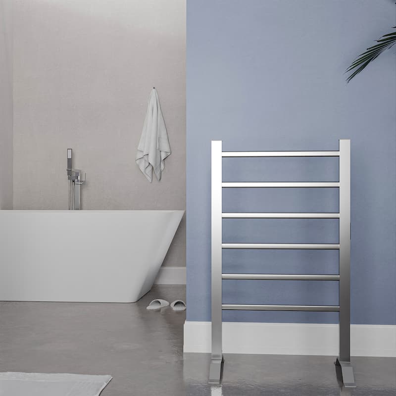 ANZZI Naples 6-Bar Aluminum Wall Mounted or Free Standing Towel Warmer