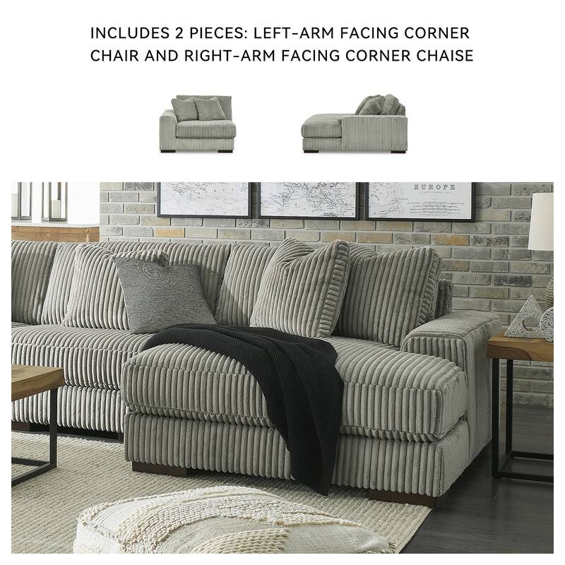 Signature Design by Ashley Lindyn 2-Piece Sectional with Chaise - 102"W x 70"D x 38"H