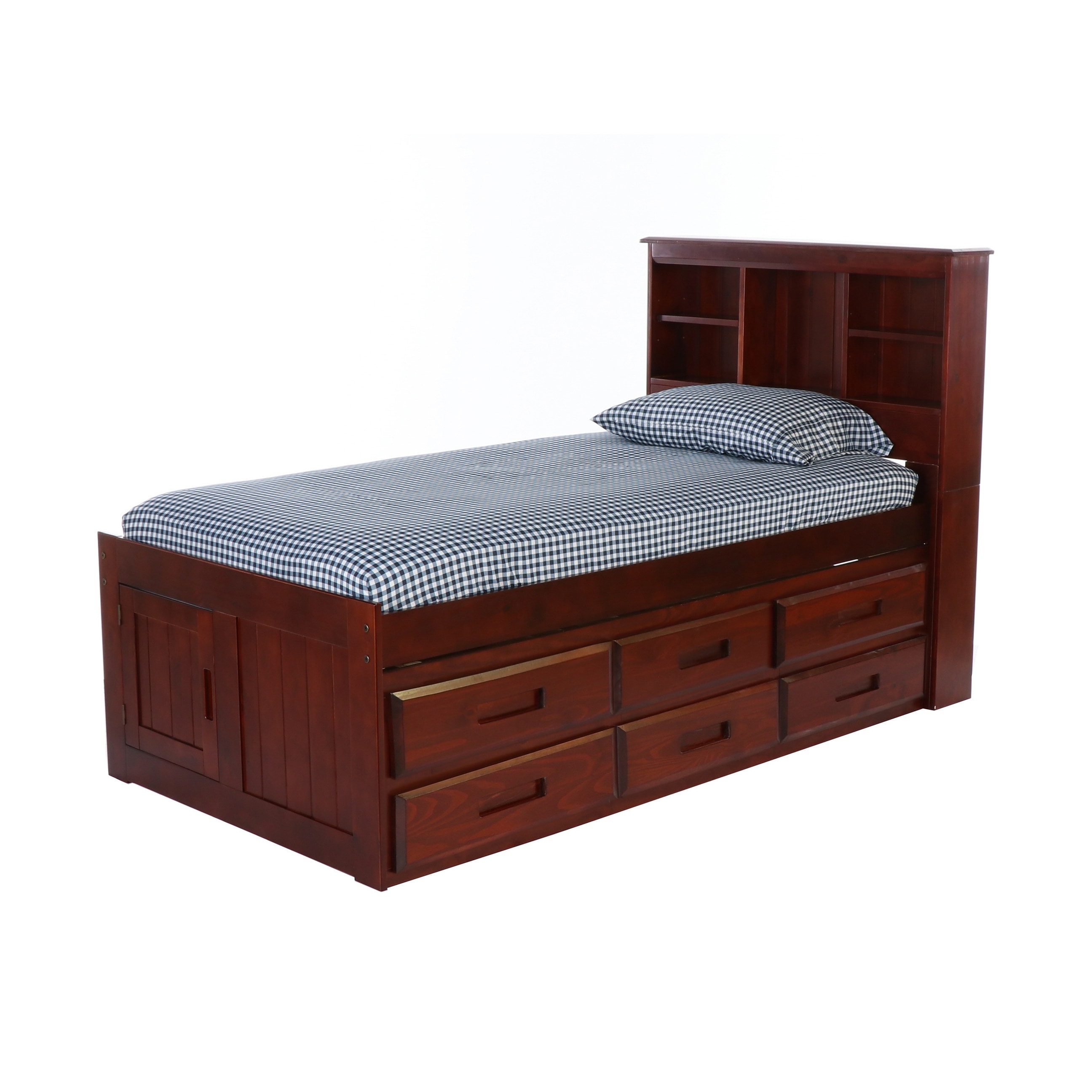 OS Home and Office Furniture Pine Twin Captain's Bed with 6