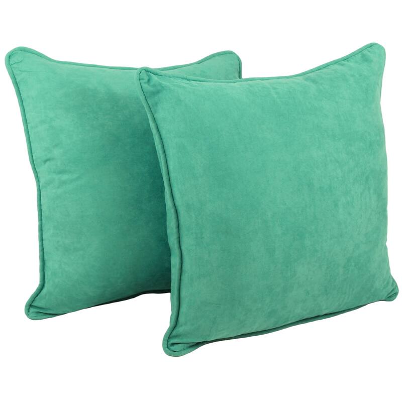 Blazing Needles 25-in. Square Microsuede Throw Pillows (Set of 2)
