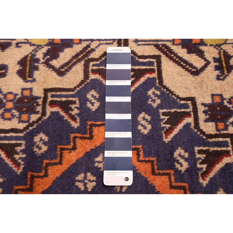 ECARPETGALLERY Hand-knotted Teimani Navy Wool Rug - 3'7 x 6'6