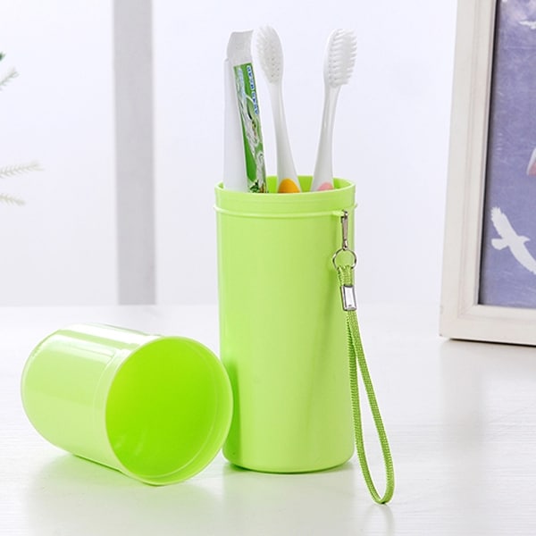 Travel store toothbrush holder