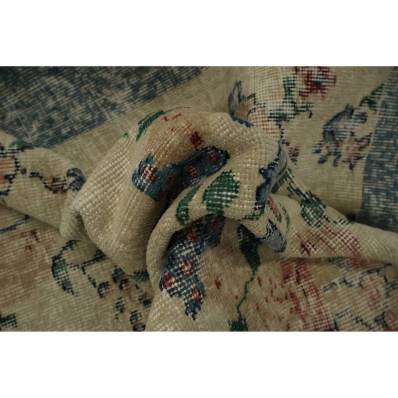 Hand Knotted Oriental 100% Wool Carpet Transitional Floral Beige & Ivories Anatolian Area Rug - 6' 4'' X 3' 6''