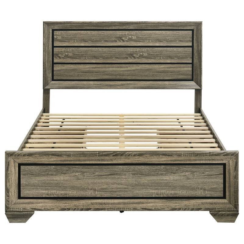 Kauffman Transitional Wood Storage Panel Bed