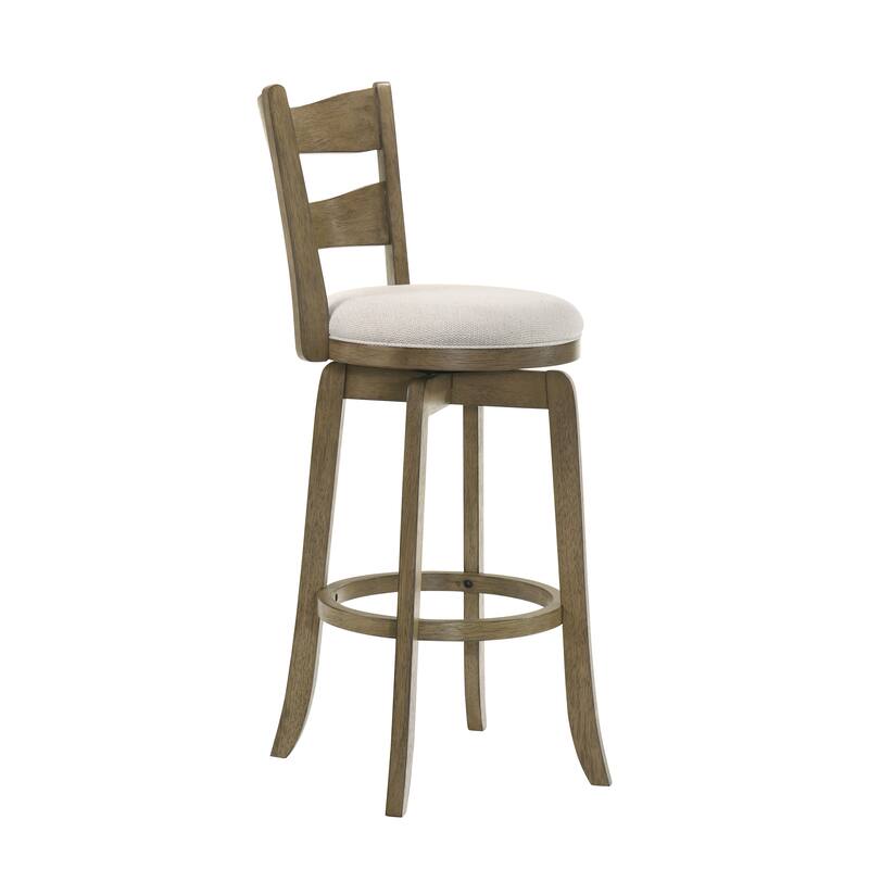 Blair Counter Height or Bar Height Rubberwood Barstool with Fabric Seat
