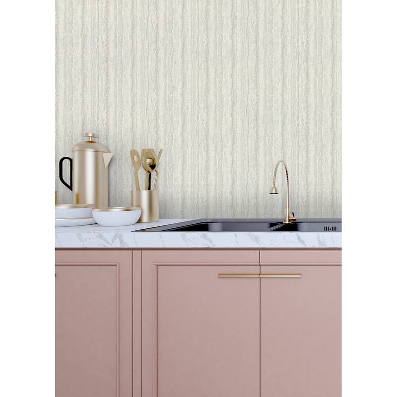 A-Street Prints Hilton Light Grey Marbled Paper Wallpaper