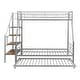 preview thumbnail 26 of 28, Twin over Full Size Metal Bunk Bed with Trundle