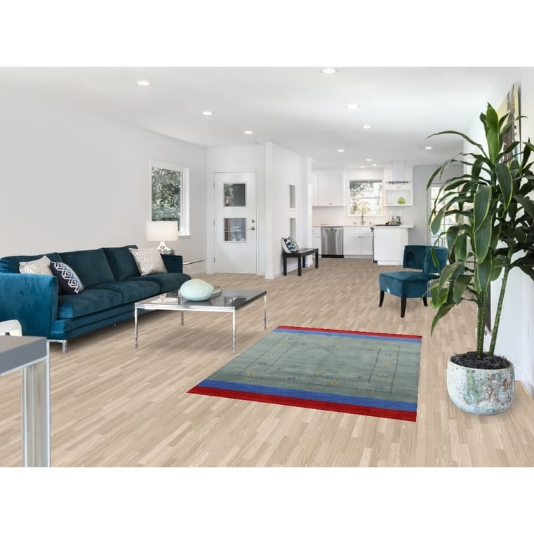 Gabbeh Oriental Accent Rug Hand-Knotted Wool Carpet - 3'11"x 5'8"