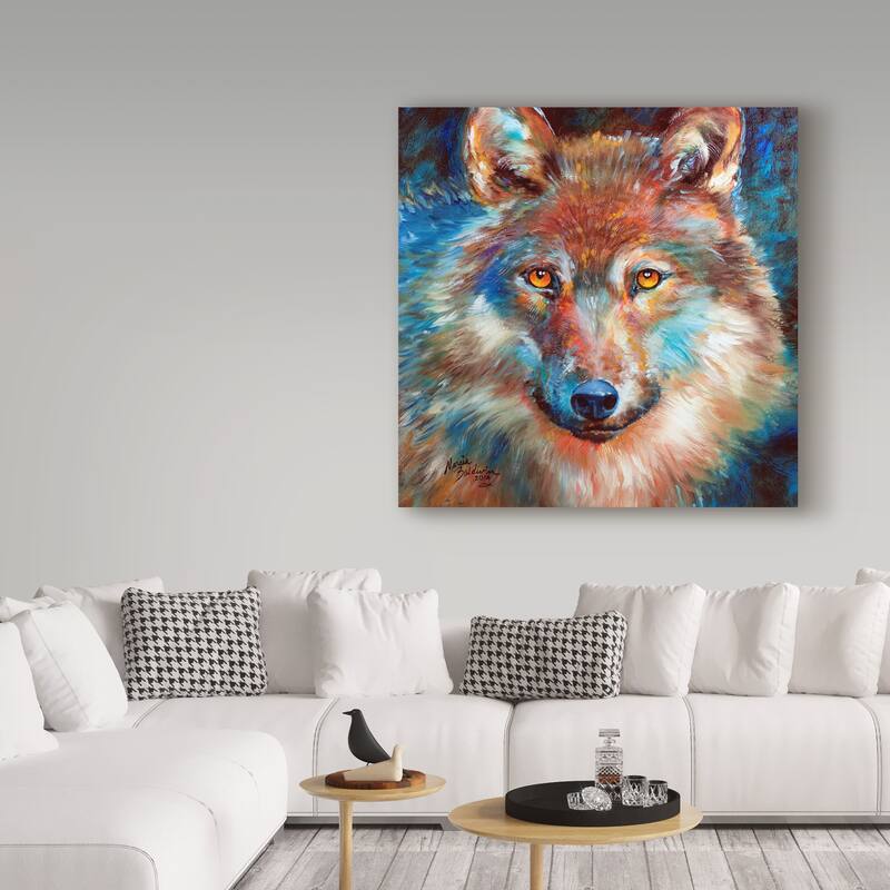 Marcia Baldwin 'Timber Wolf Abstract' Canvas Art