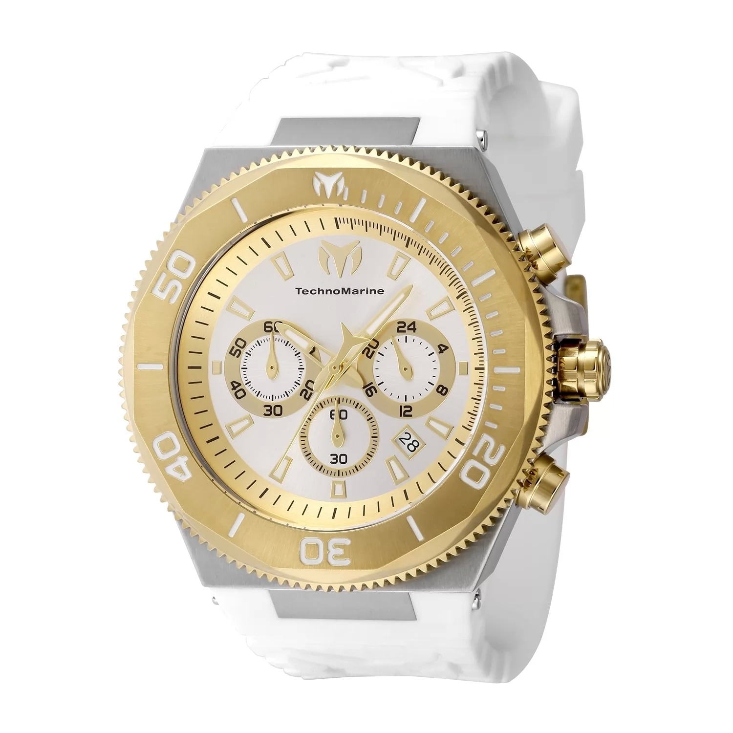 Technomarine Men's TM-224016 Manta Quartz Chronograph Silver, Gold - White