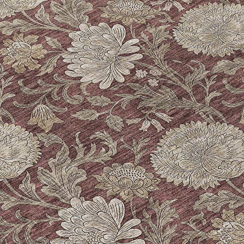 HomeRoots Floral Transitional Rectangle Outdoor Rug