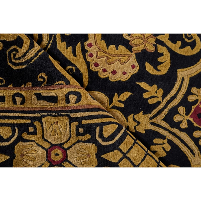 EXQUISITE RUGS ONE-OF-A-KIND Tibetan Weave Collection Hand Knotted Gold Rug - 10'x14' - 10'0"x14'0"