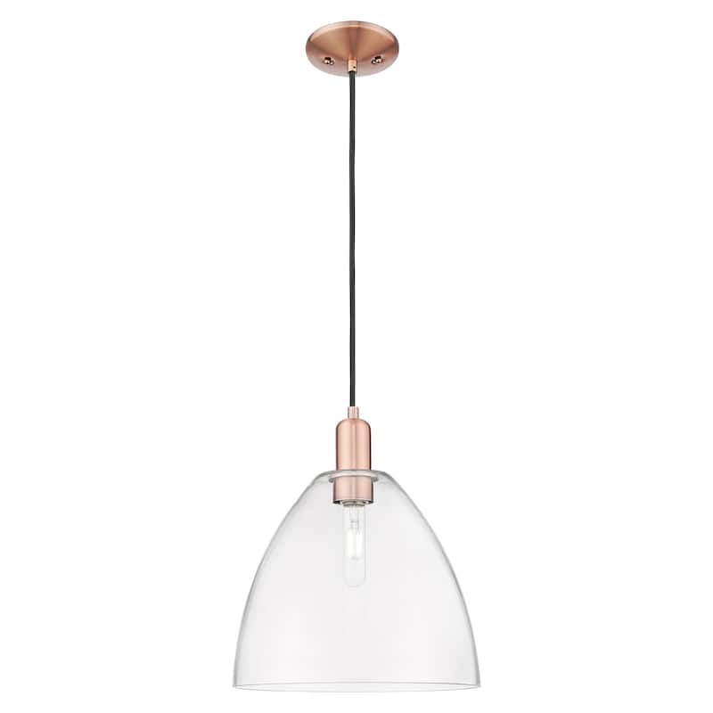 Innovations Lighting Endless Possibilities Arcadia - Bristol - 1 Light 12" Cord Hung Mini Pendant - Clear/Antique Copper