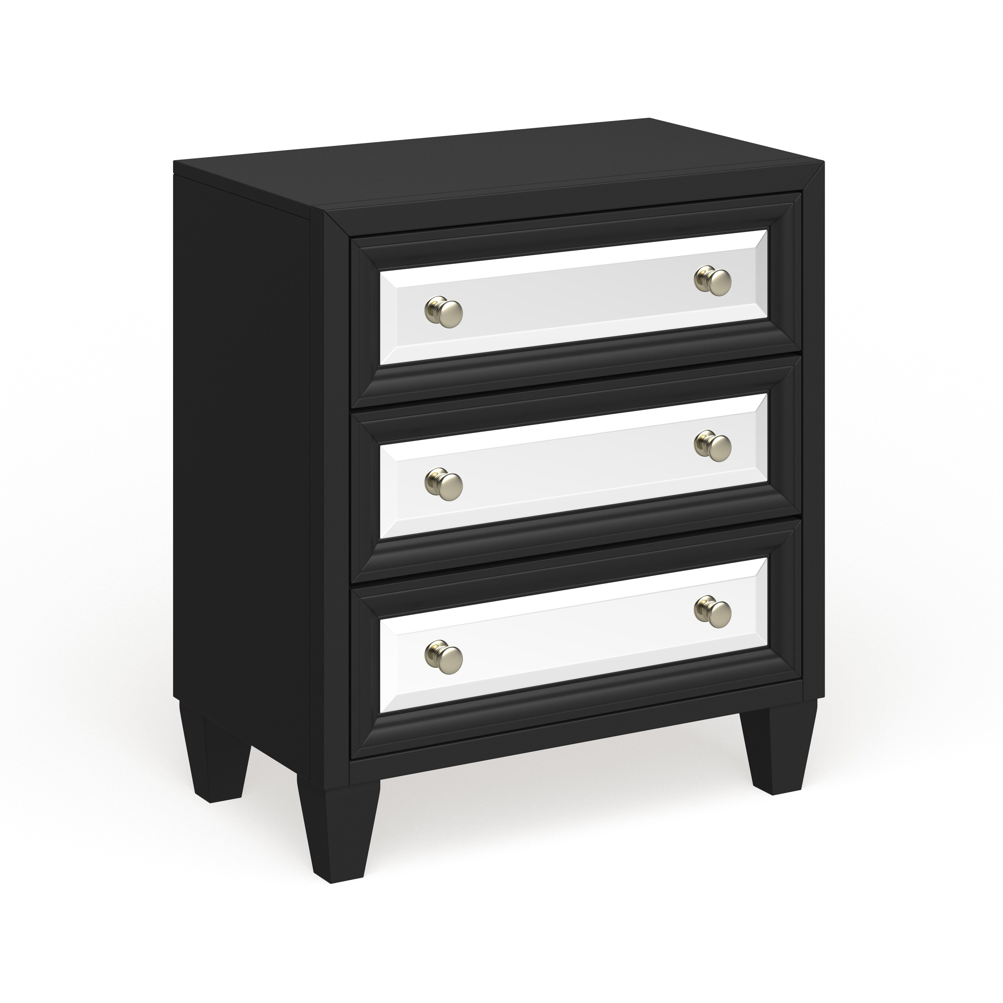 Safavieh Marlon 3Drawer Black Storage Chest Black 25" x 15" x 28" eBay