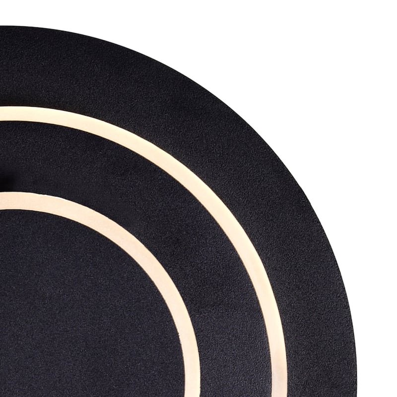 Private I Integrated LED Round Matte Black Wall Sconce - Matte Black