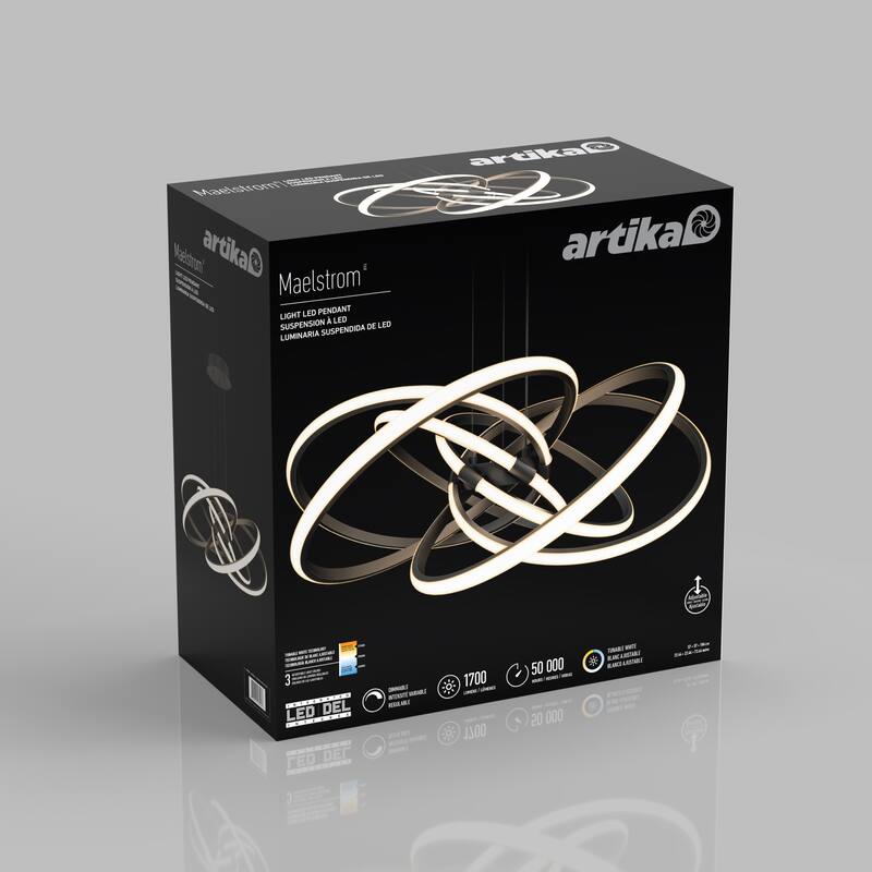 Artika Maelstrom LED Pendant, Black