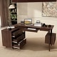 preview thumbnail 12 of 11, L Shaped Executive Desk 55.1" L Shape Computer Desk Office Desk