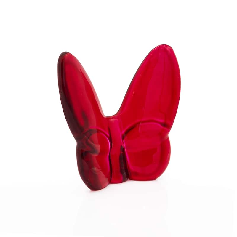 HomeRoots 3" Red Crystal Butterfly Figurine Tabletop Sculpture