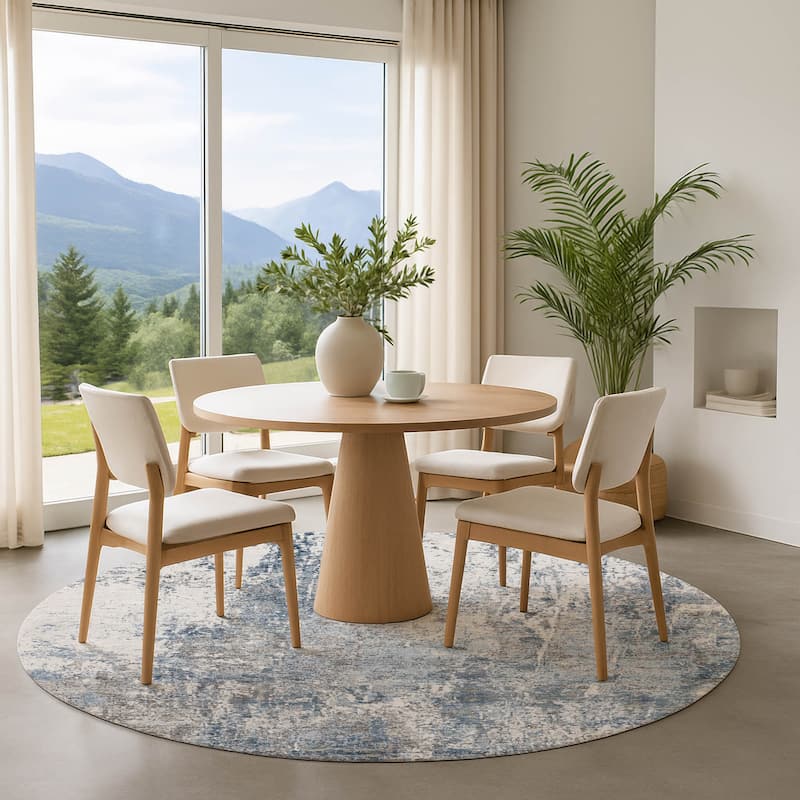 Premium Washable Super Soft Abstract Mayfield Rug - Blue - 8' x 8'