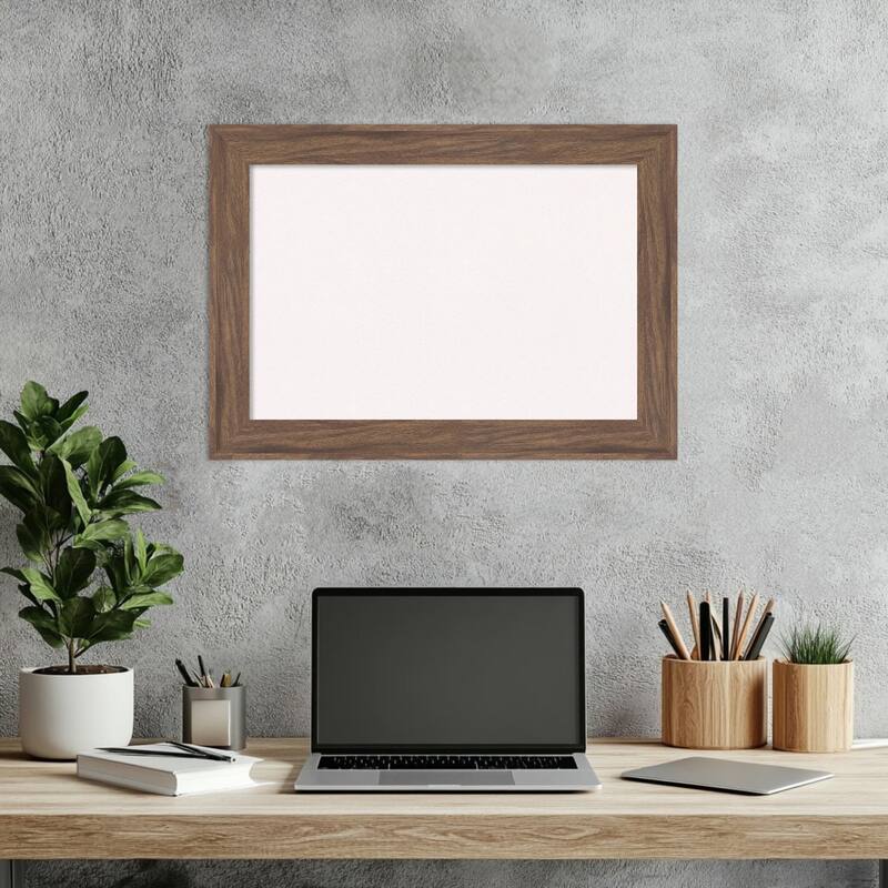 Pia Medium Brown Narrow Framed Cork Board - Bulletin Board, Organization Board, Pin Board