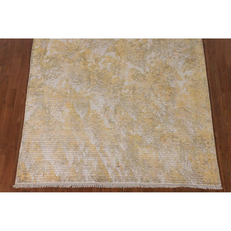 All-Over Abstract Oriental Area Rug Hand-Knotted Wool Carpet - 5'7" x 7'8"