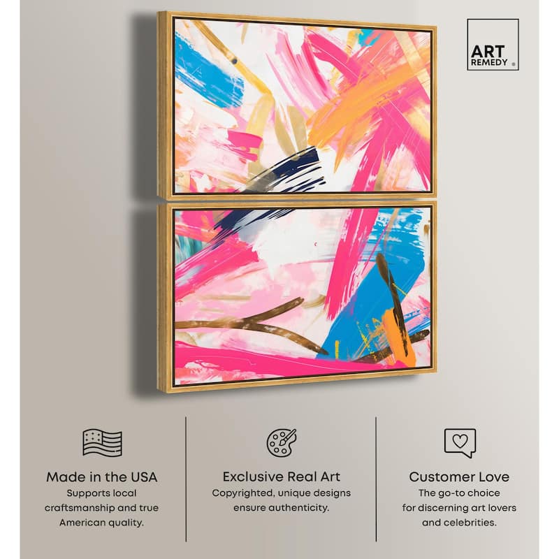 Language Spontaneity II Canvas Set of 2 by Art Remedy