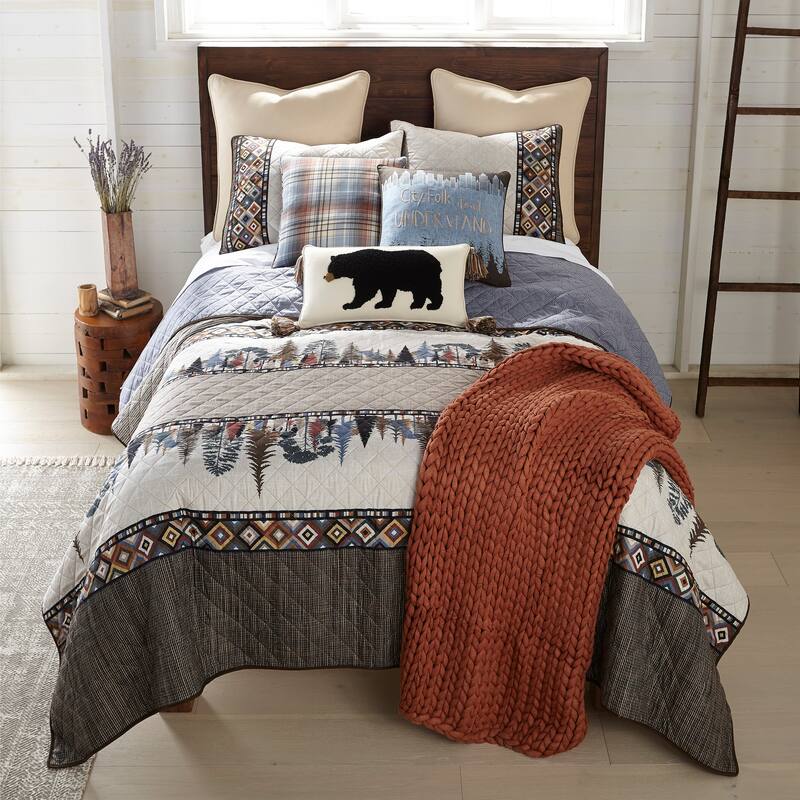 Donna Sharp Black Bear Polyester Decor Pillow