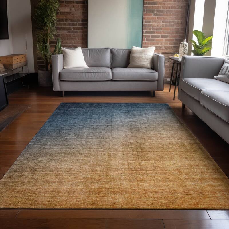 Alvalo Ombre Weather Resistant Blended Style Outdoor Rug
