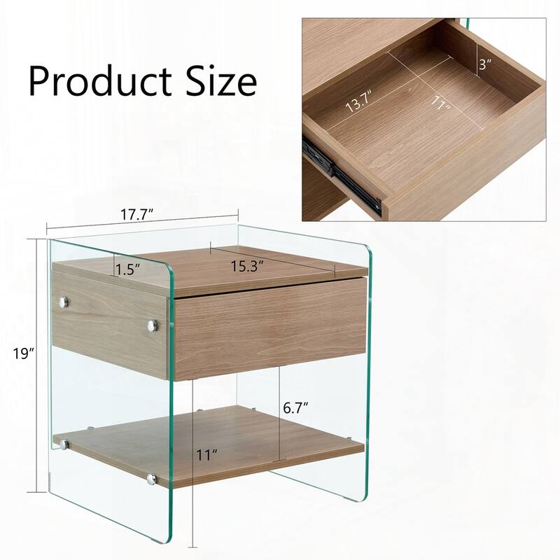 Bedside table with drawers
