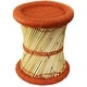 preview thumbnail 69 of 76, Natural Geo Moray Decorative Handwoven Jute Accent Stool Orange
