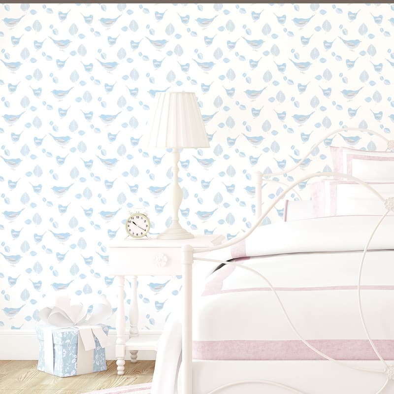 Galerie Wallcoverings Just 4 Kids 2 Birds and Leaves Non-woven Matte Wallpaper Roll