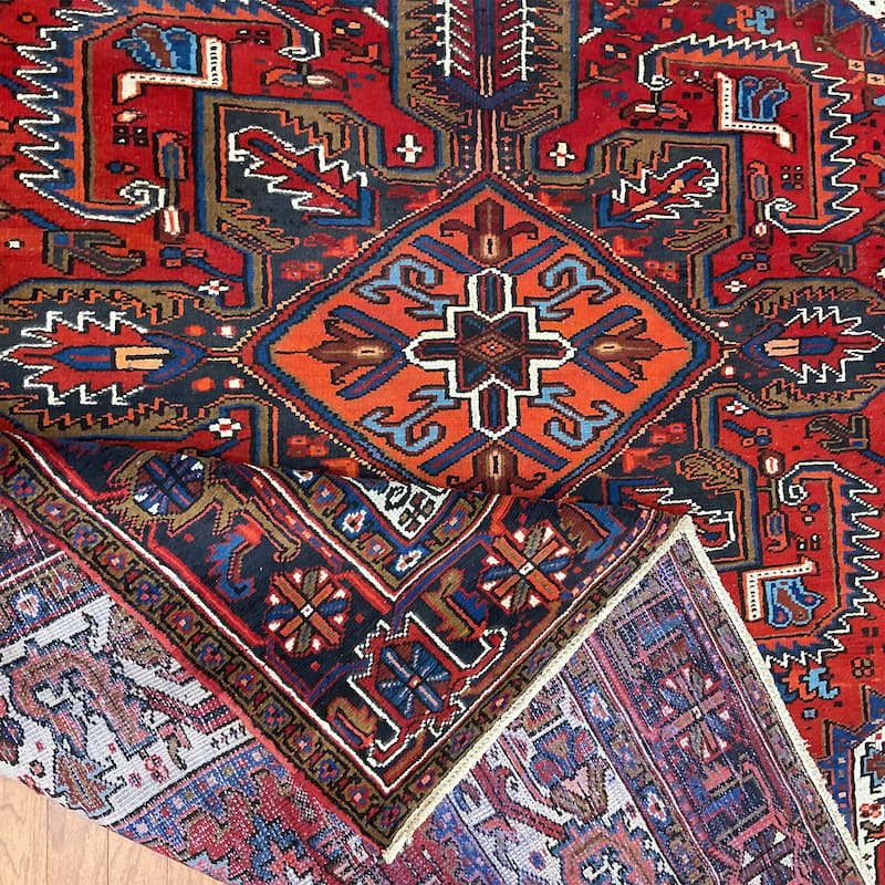 HERAT ORIENTAL Handmade Fine Persian Heriz Wool Rug - 7'10" x 10'3"