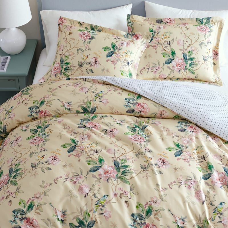 Martha Stewart Songbird Cotton Reversible Duvet Cover Set