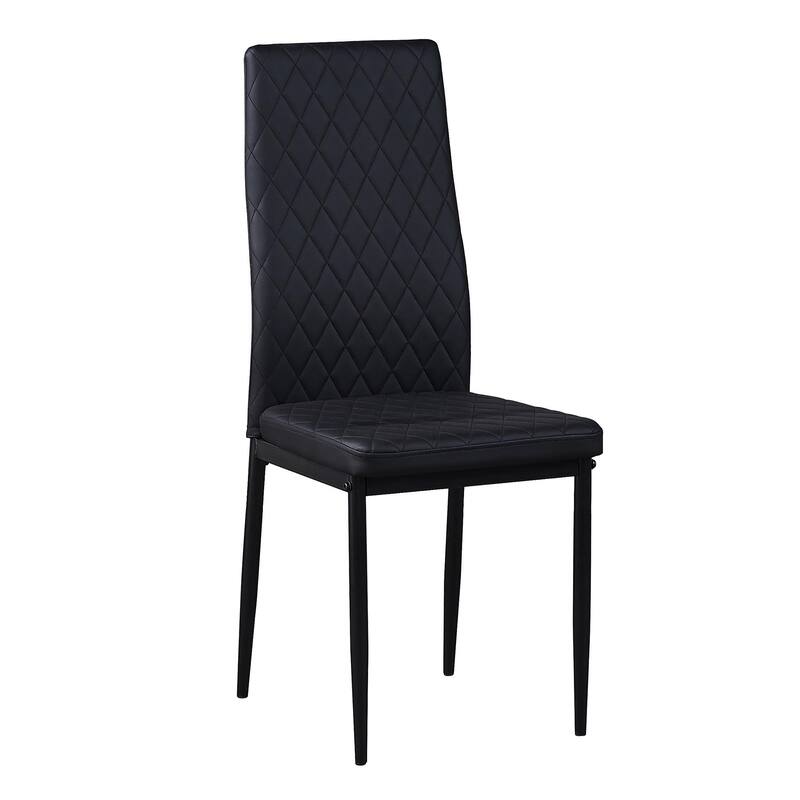 Modern Minimalist Fireproof Leather Dining Chair,Set of 6