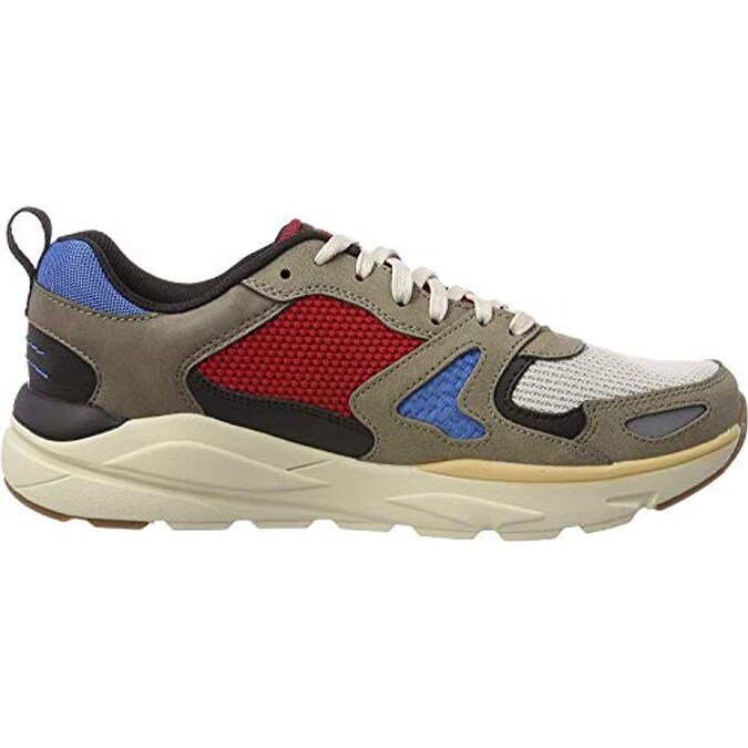 skechers mens black leather trainers