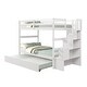 preview thumbnail 7 of 25, Modern Twin over Twin Bunk Beds With Twin Trundle and Stairway Storage Function