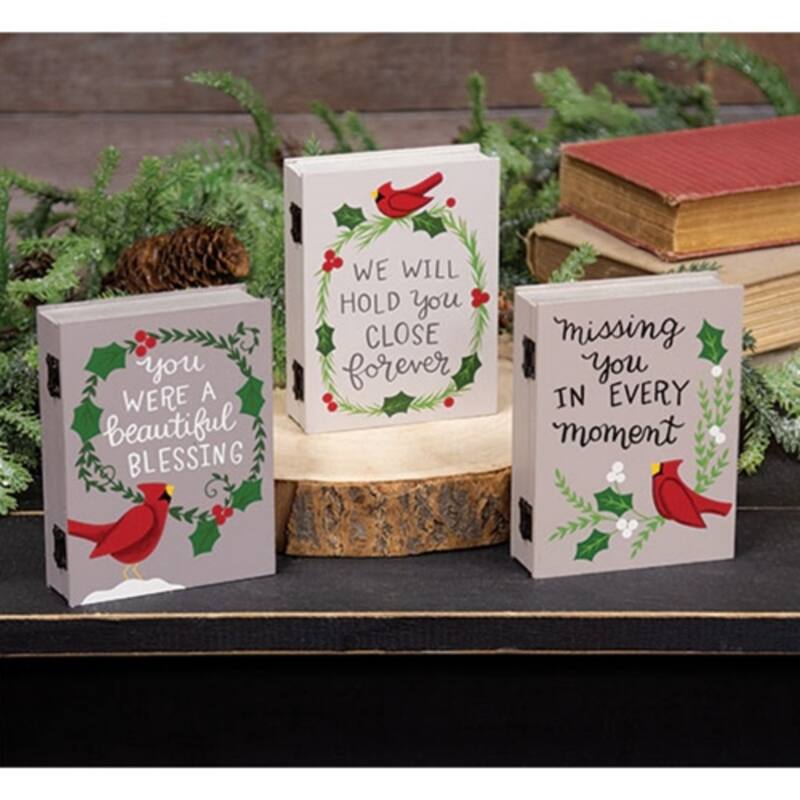 In Every Moment Cardinal Book Box Keepsake Boxes 3 Asstd. - 4" x 1.25" x 5"