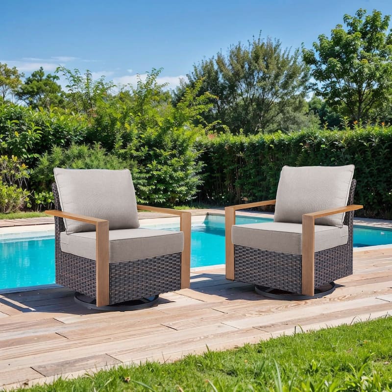 Pocassy 22"x24"x6" Inch Thick Cushions Pillows Indoor Outdoor Cushion 4 Set