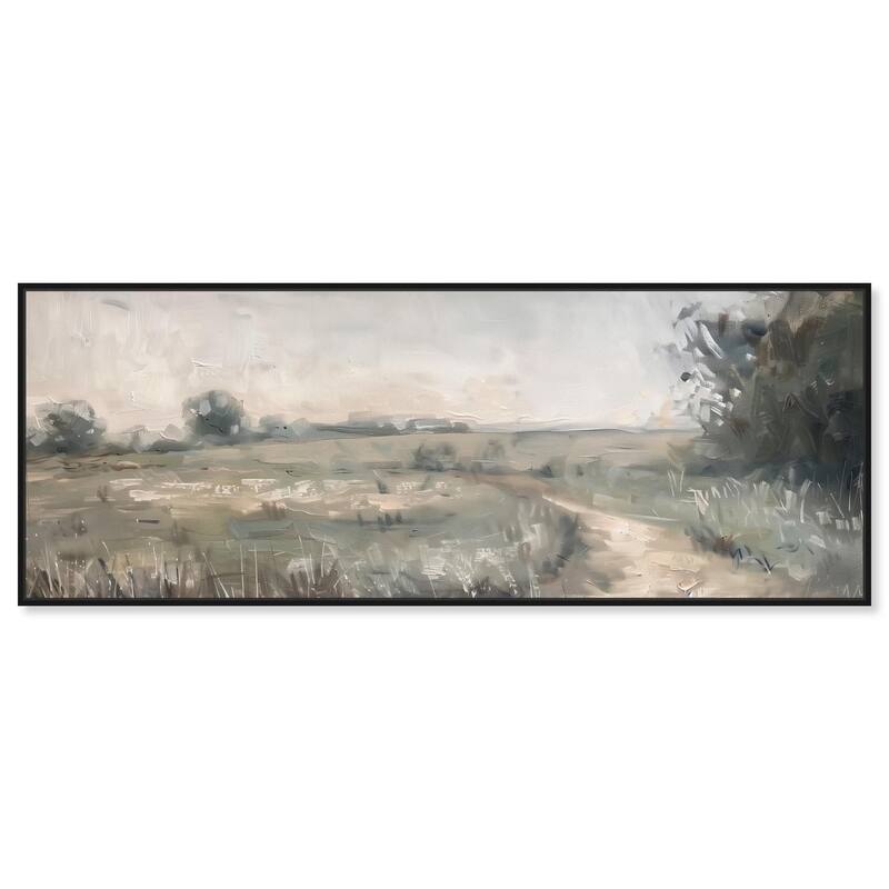 To the Meadow Panoramic Canvas by Art Remedy - Black - 54" x 20"