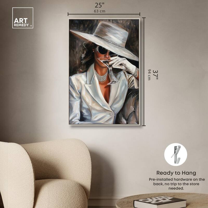Time for a Martini Canvas by Art Remedy