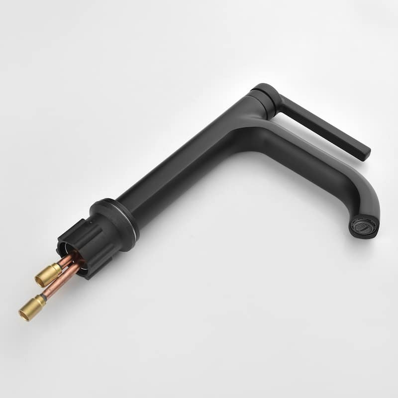 9 in.H Modern Matte Black/ Brushed Gold Single Handle Bathroom Faucet includes Hardware