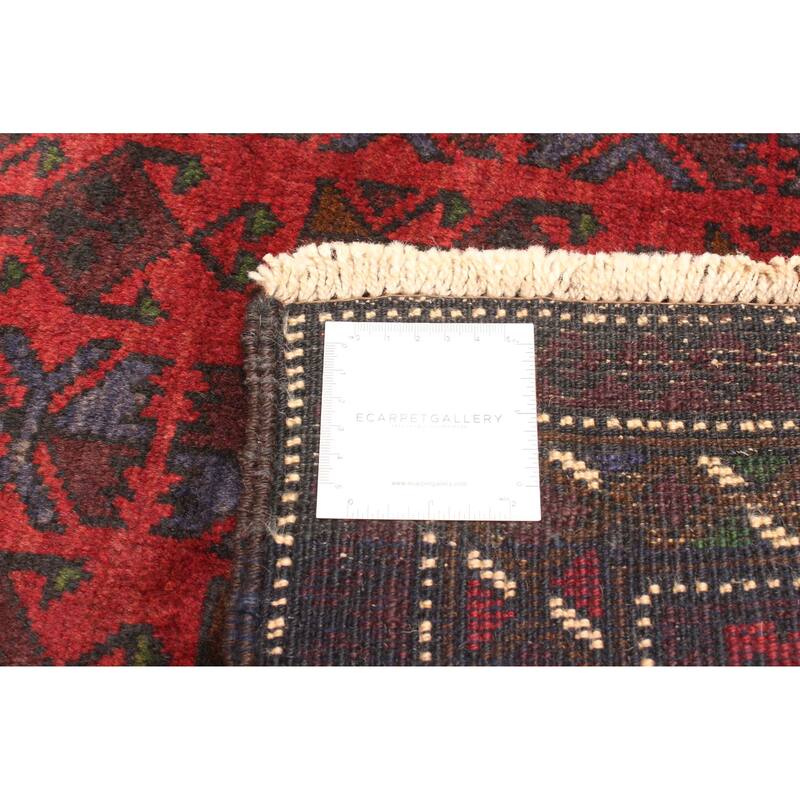 ECARPETGALLERY Hand-knotted Teimani Red Wool Rug - 2'10 x 4'2