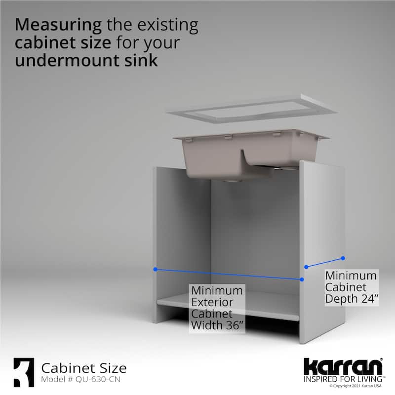 Karran Undermount Quartz Double-bowl Kitchen Sink