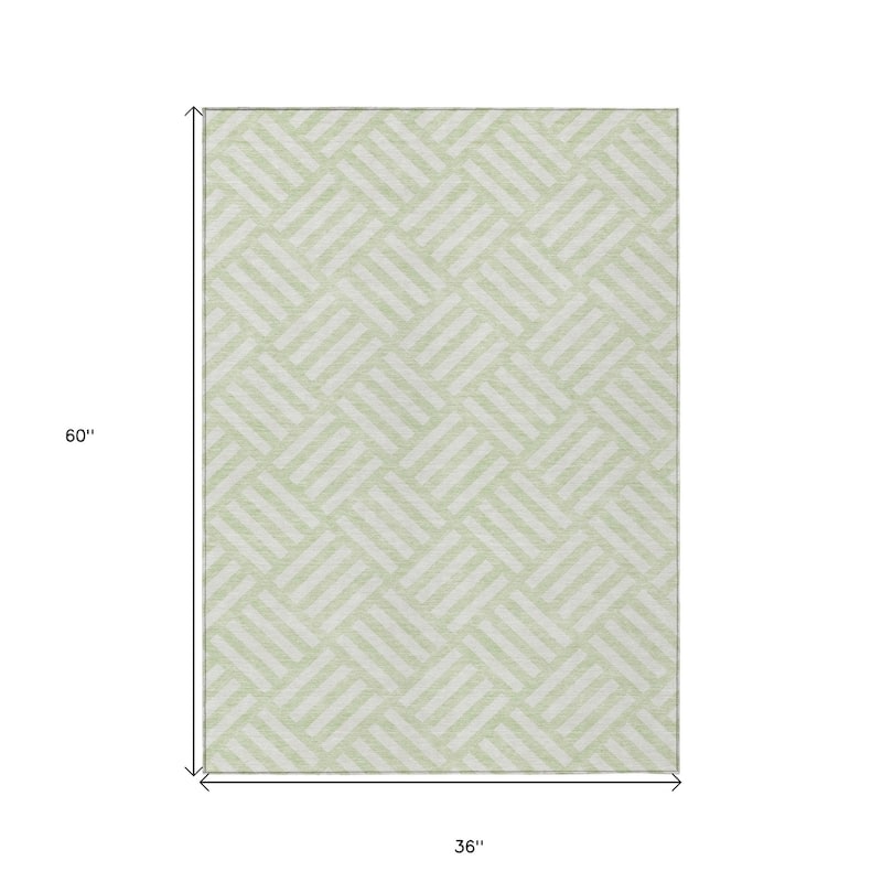 HomeRoots Geometric Transitional Rectangle Outdoor Rug