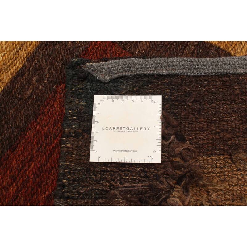 ECARPETGALLERY Flat-Weave Natural Taupe Wool Tapestry Kilim - 5'0 x 6'4