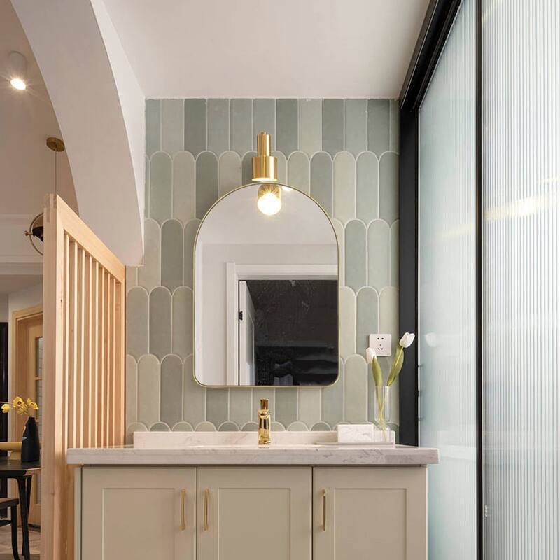 TEHOME Lussia Arch Metal Wall Mirror
