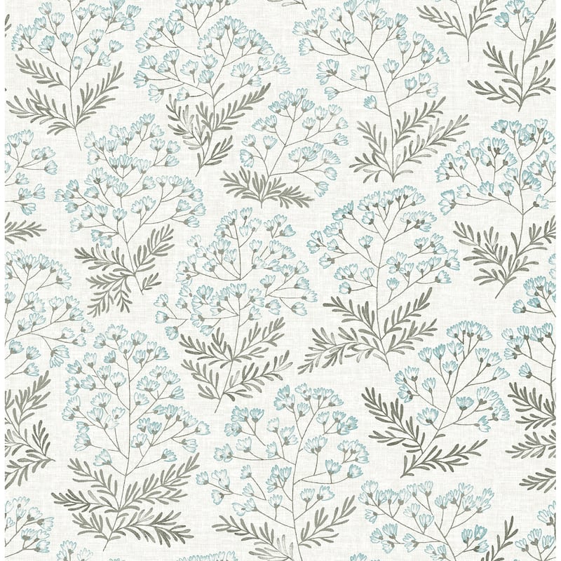 A-Street Prints Floret Blue Floral Wallpaper