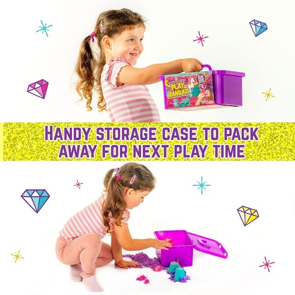 GirlZone GirlZone Unicorn Sensory Bin Kingdom Sand Art Kit for