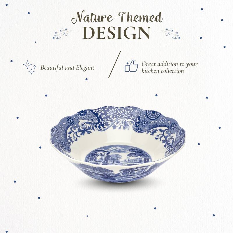 Spode Blue Italian Daisy Bowl - 10 inch