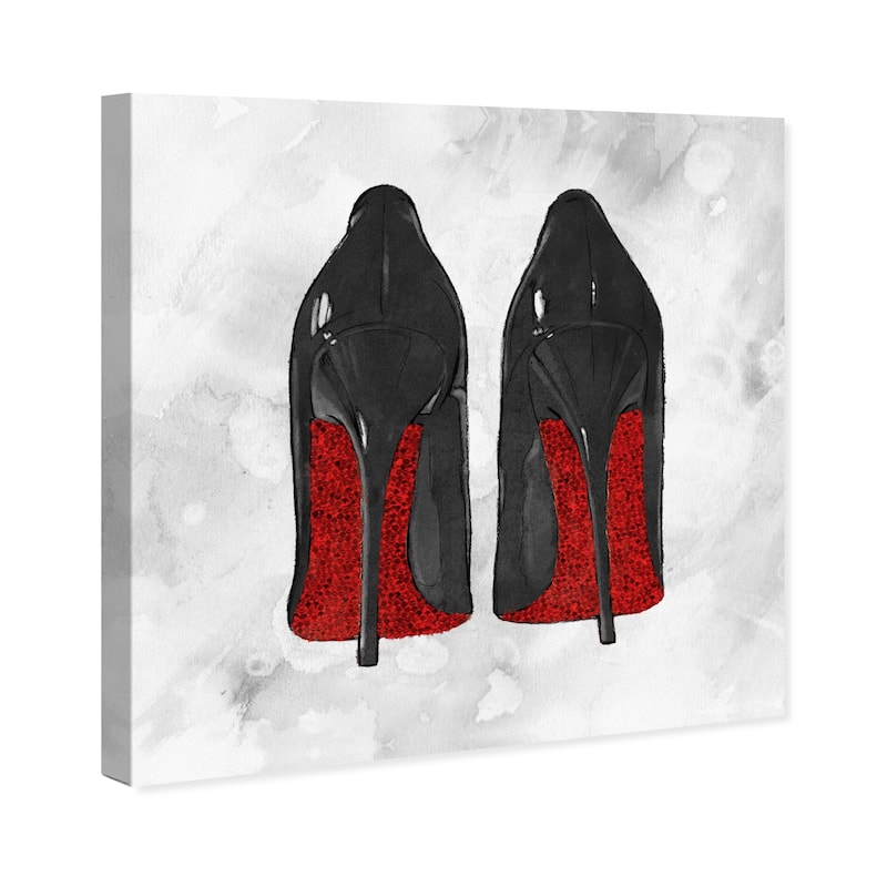 Wynwood Studio Canvas Fashion and Glam Crystal Soles Red and Scarlet Glam Wall Art Canvas Print